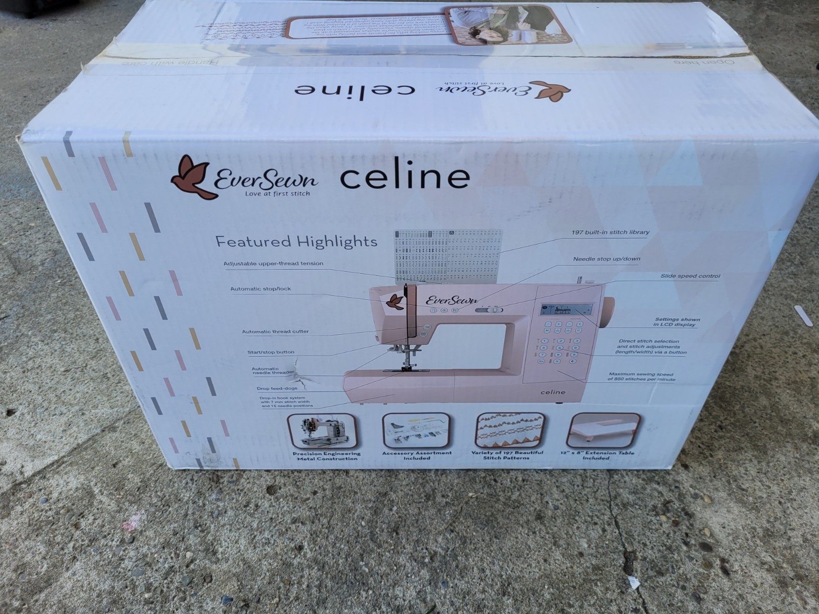 EverSewn Celine Computerized Sewing Machine -Professionally Serviced and Ready!