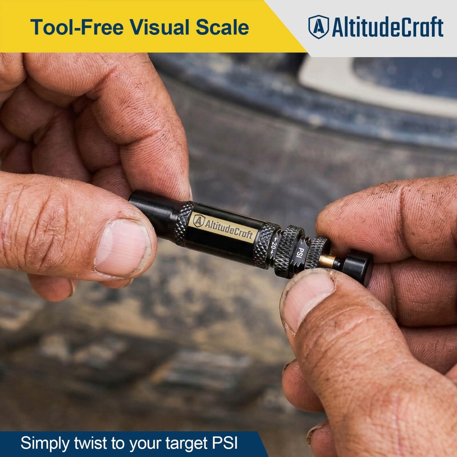 AltitudeCraft Automatic Tire Deflator Kit 4-Pack for Off-Road Use