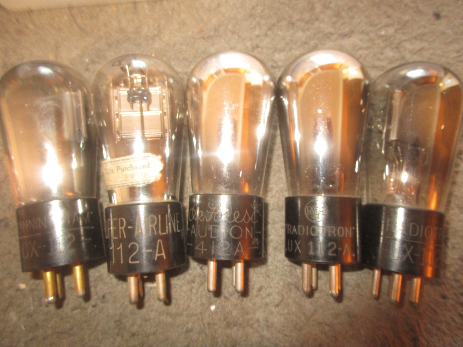 (5) NOS Testing RCA & Other 112A  412       Radio  Audio    Tubes