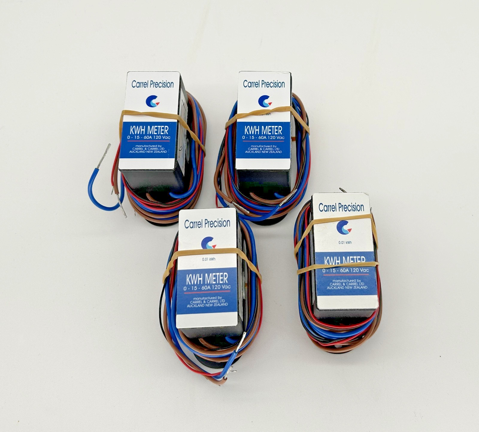 Carrel Precision kWH meter T-1KW1,  10 W-h per pulse out, 120VAC 1-ph, Set of 4