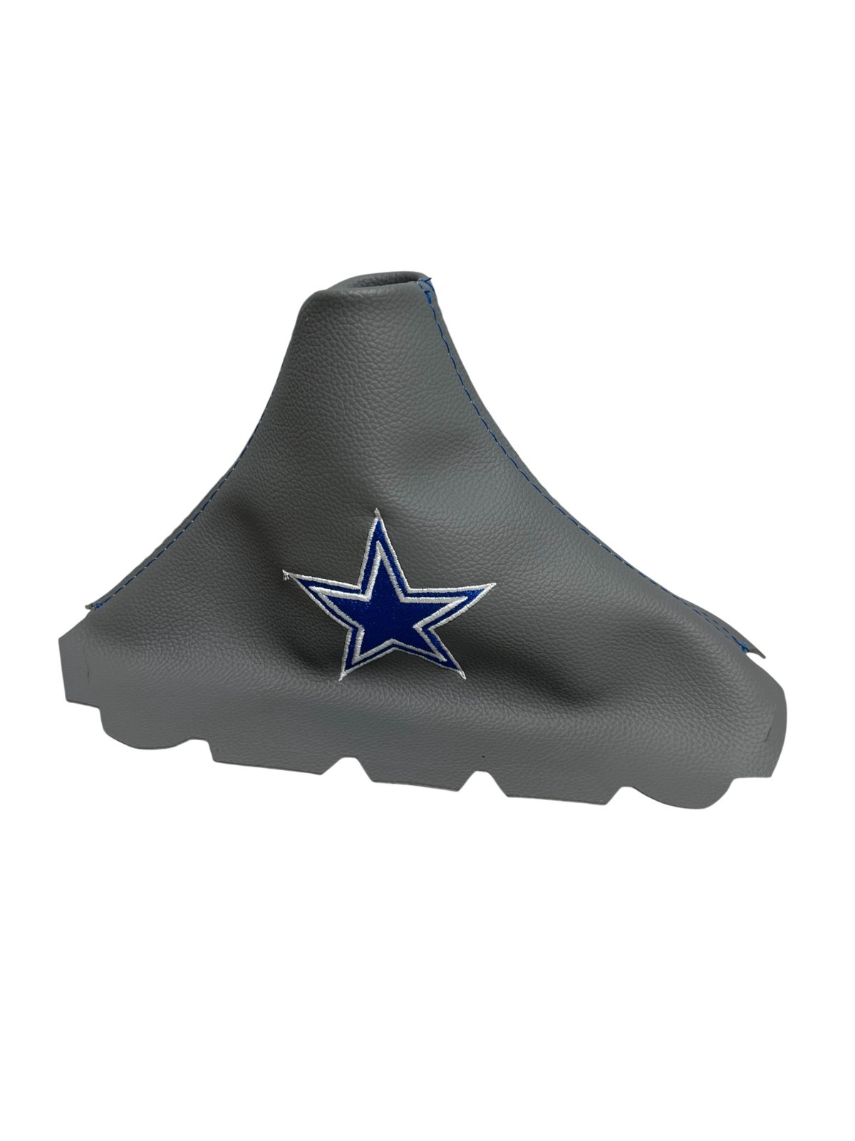 05 - 09 Mustang manual Shift Boot With Dallas Cowboy Star Embroidery Blue stitch