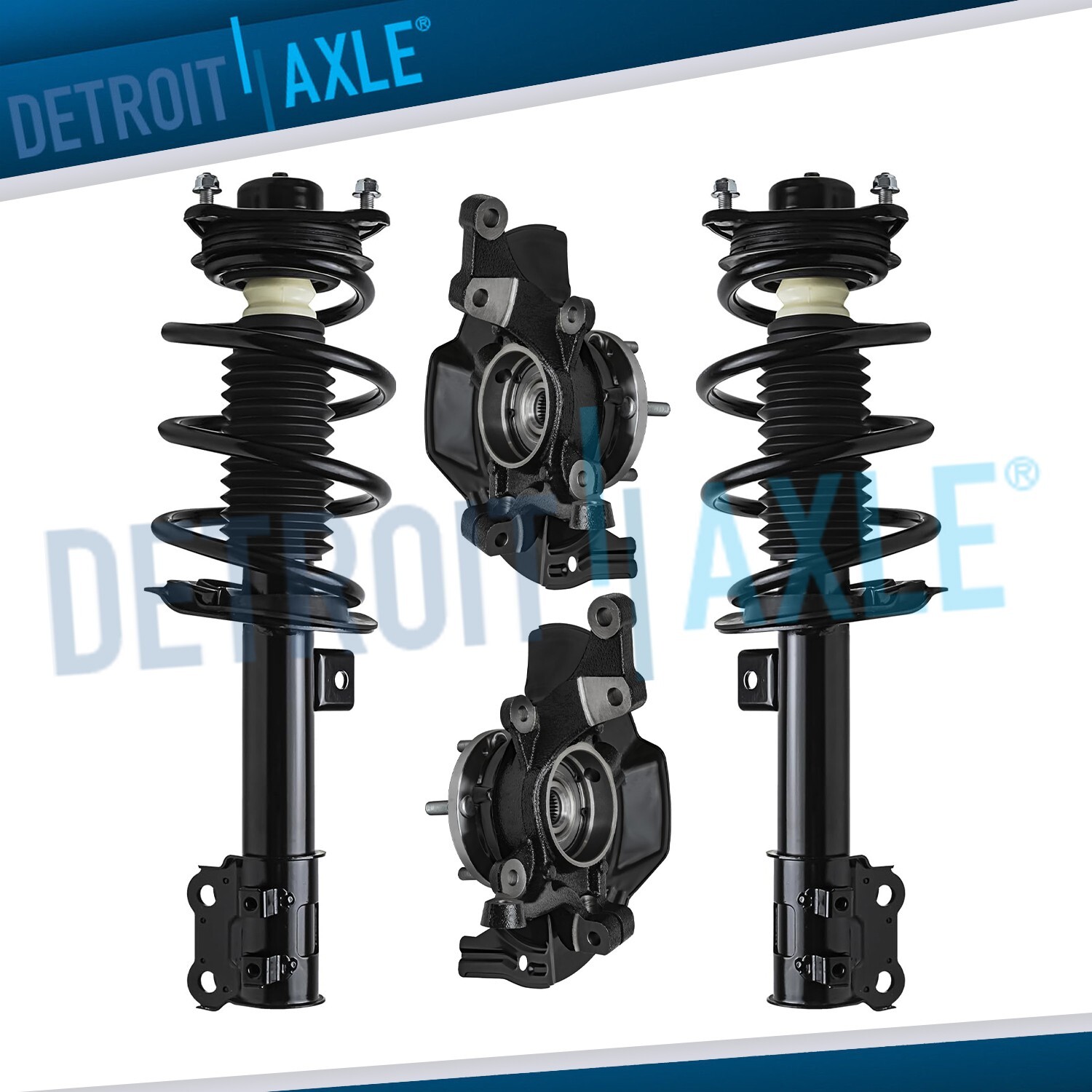 Front Steering Knuckles Wheel Hub Bearing Struts Spring for 2011 Hyundai Sonata