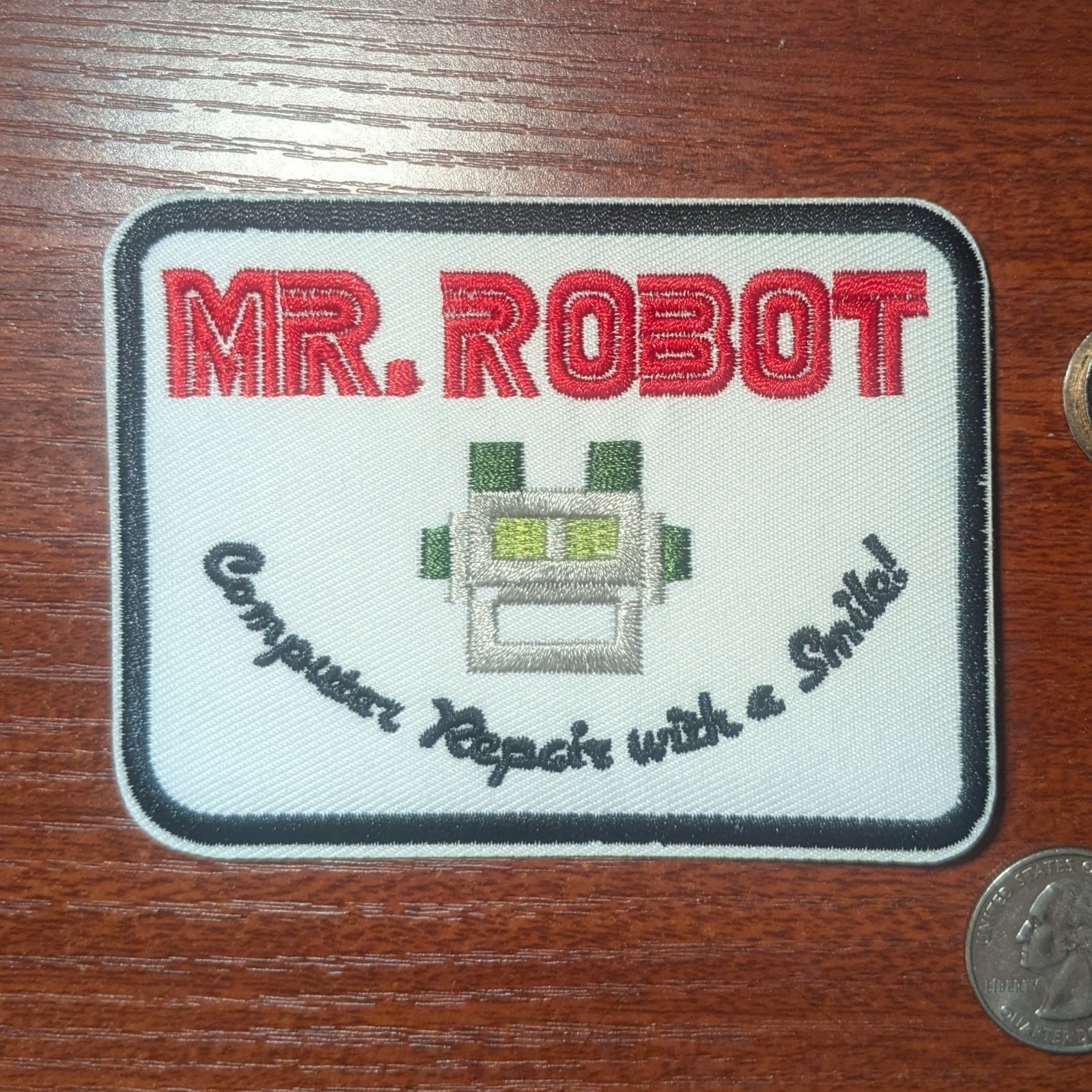 Mr. Robot Patch Hacker Drama Mystery F Society Embroidered Patch Iron On 3x4"