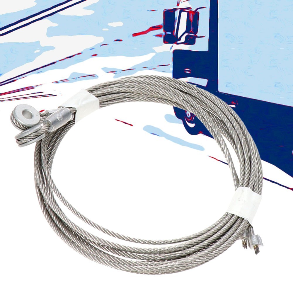 2PC 110" 5/16" Metal Eyelet 7x7 Galvanized Steel Ramp Door Lift Cable TG-911045