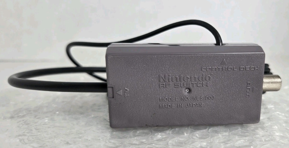 Genuine Nintendo System NES RF AV Cable Adapter Switch SNES NES-003 Official OEM