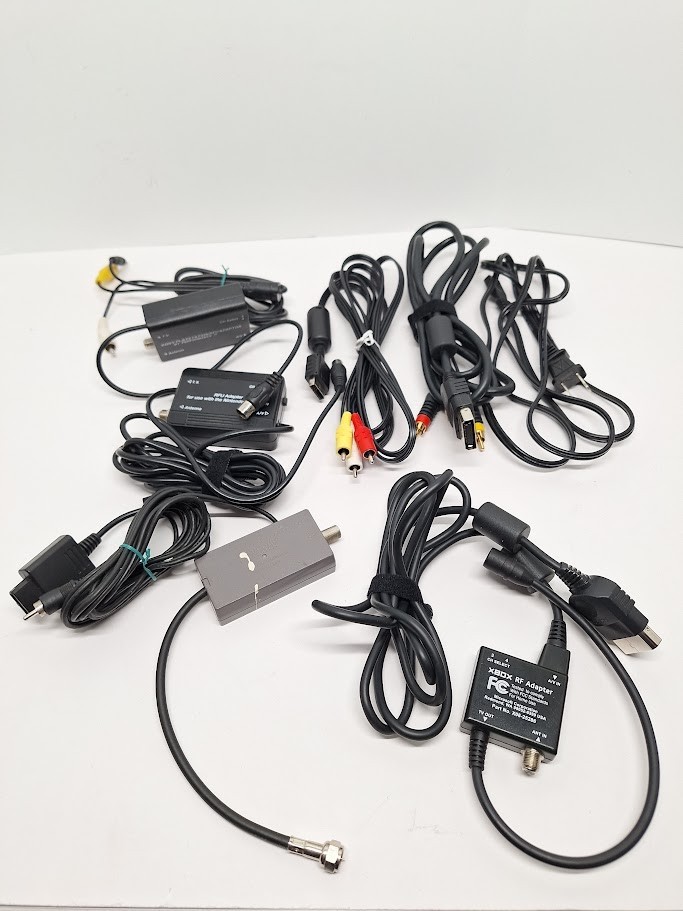 Mixed Lot RF Switches and cables, for Nintendo, Xbox and PlayStation