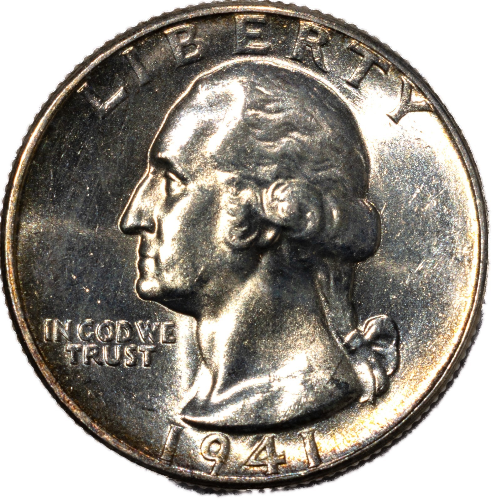 1941-P GEM BU Washington Silver Quarter 25c Brilliant Uncirculated Philadelphia
