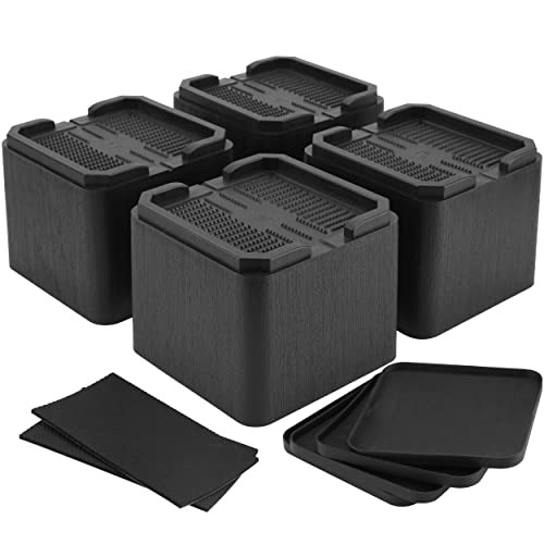 4 Inch Bed Risers Heavy Duty Adjustable 4 Inches - 4 Pack - Oversized