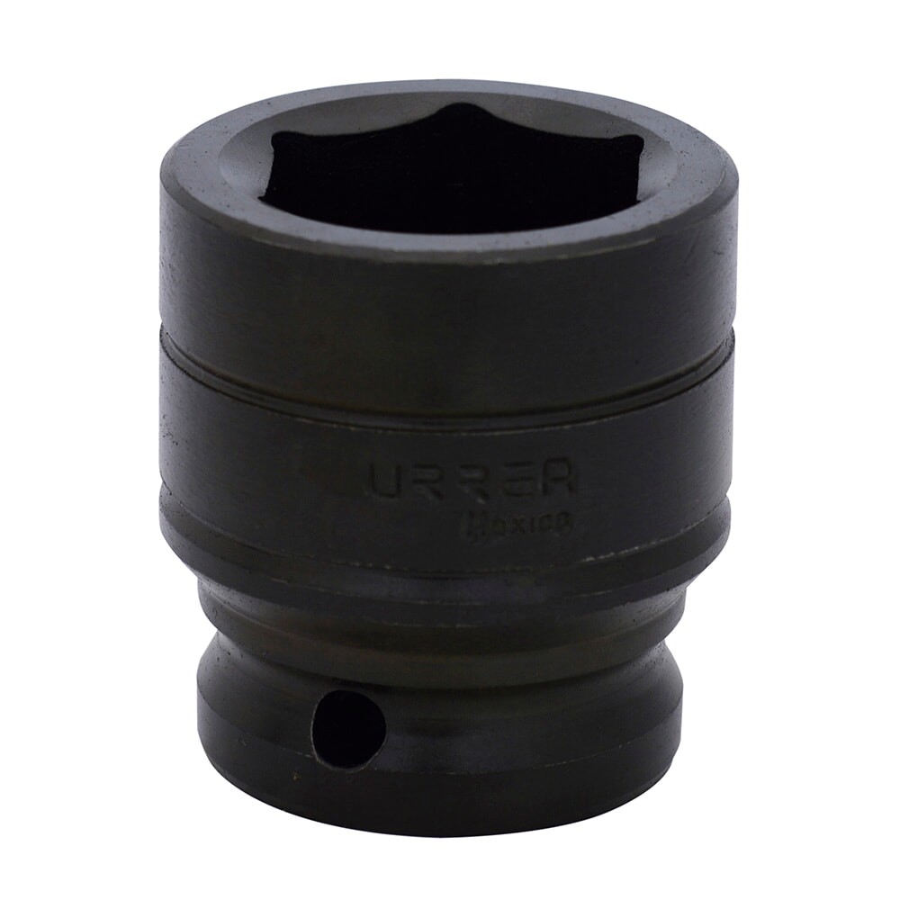 URREA 7525 3/4" Drive Black Standard Impact Socket 6 Point 1-9/16"