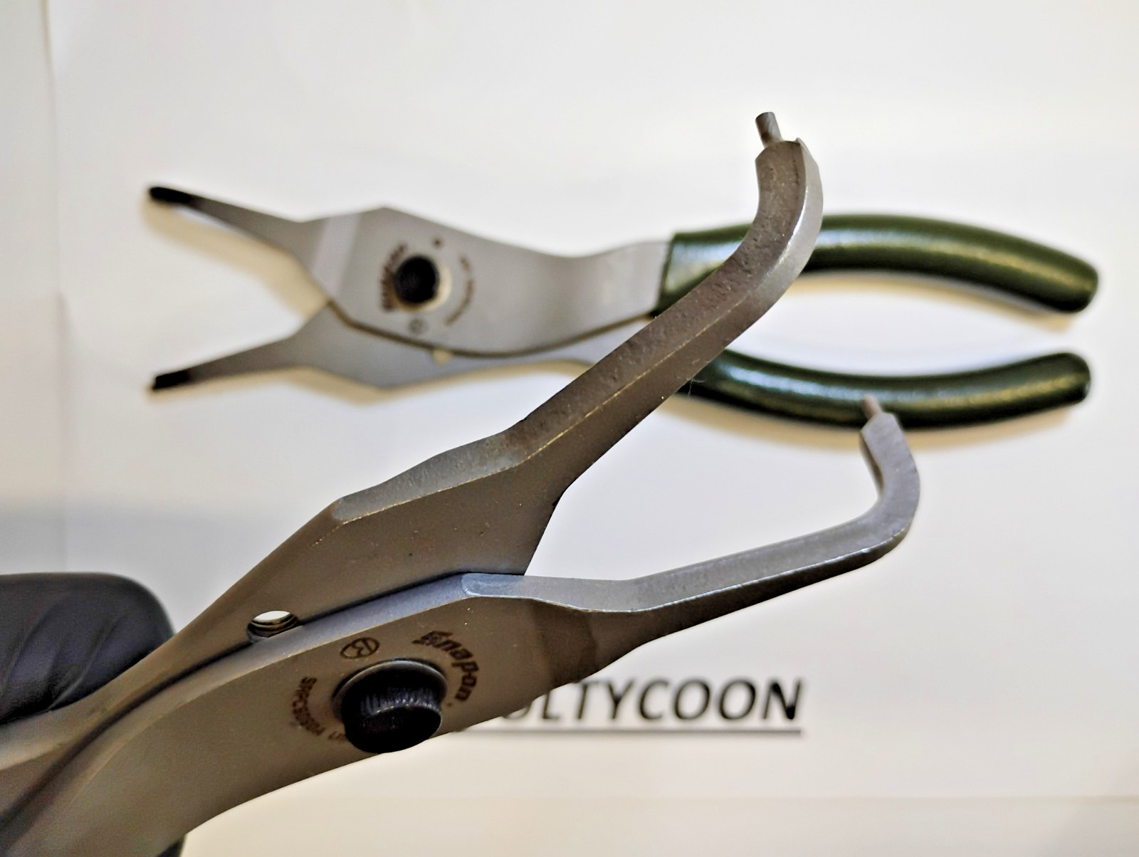 Snap-On Tools USA NEW 2pc Custom Snap Ring Plier Set SRPC9045ACG SRPC9090ACG