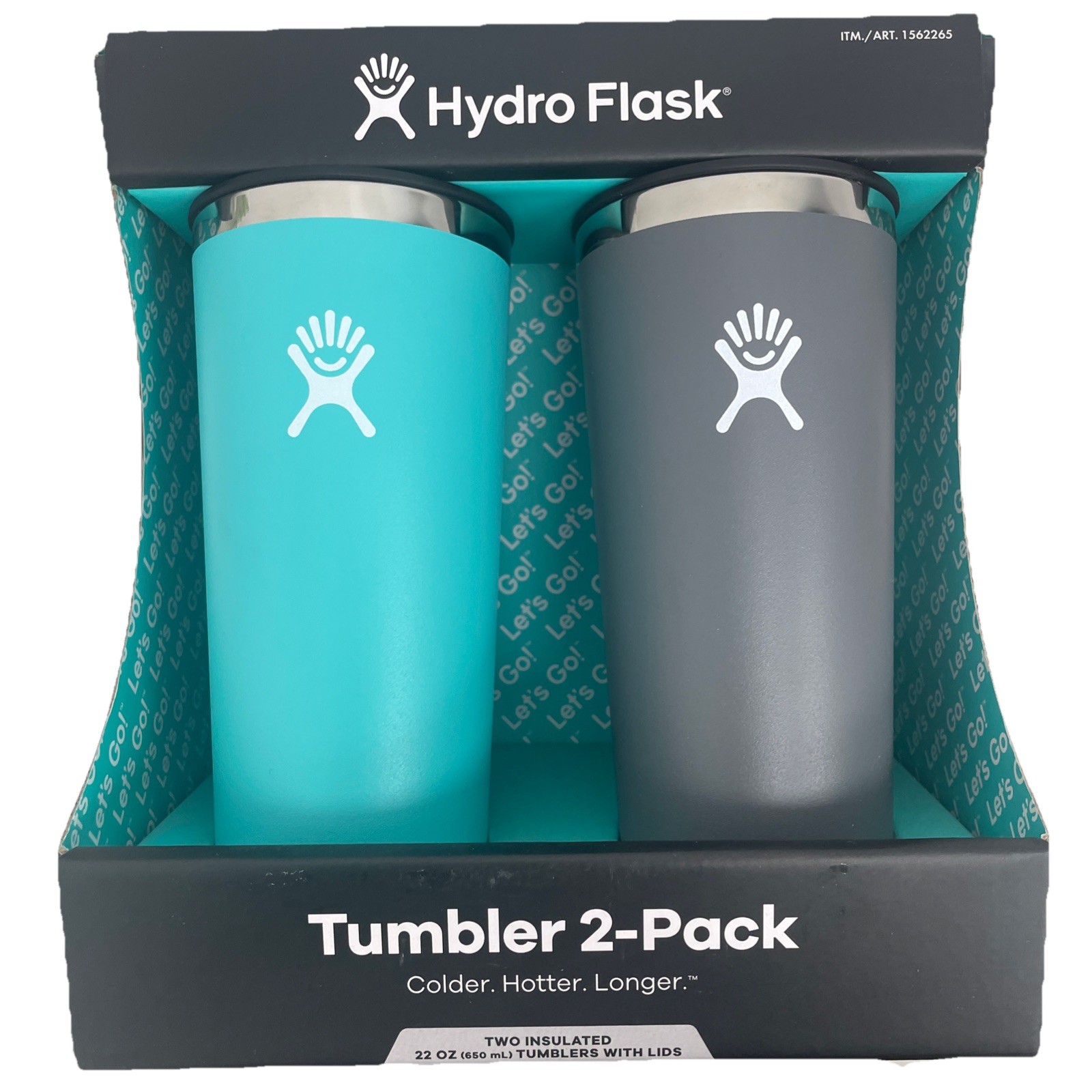 Hydro Flask 2-Pack Tumbler With Lid Stainless Steel 22 oz Travel Cup Stone/Mint