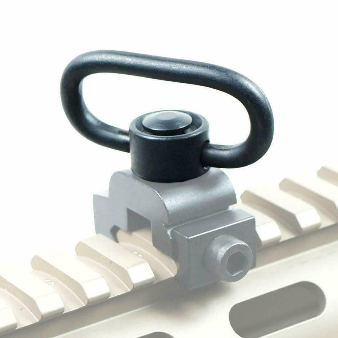 2Pcs Heavy Duty Flush Push Button 1.25" Quick Detach Rifle QD Sling Swivel Mount
