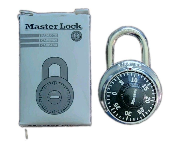 New MASTER 1525 Stainless Steel Combination Lock.  Made In USA.  Free Shipping