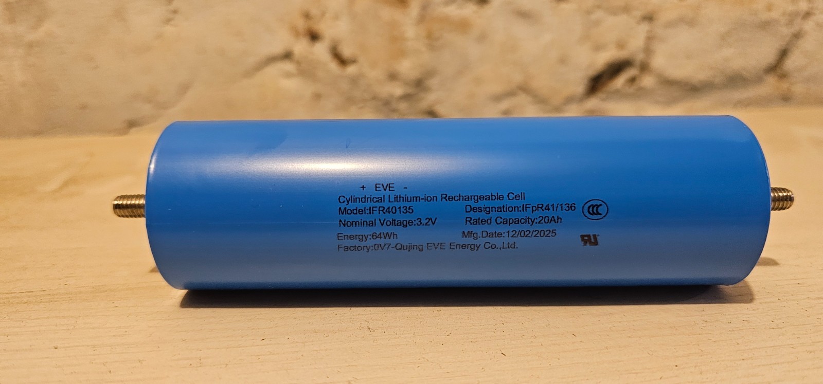EVE 3.2V 20Ah C40 LiFePO4 40135 Cells