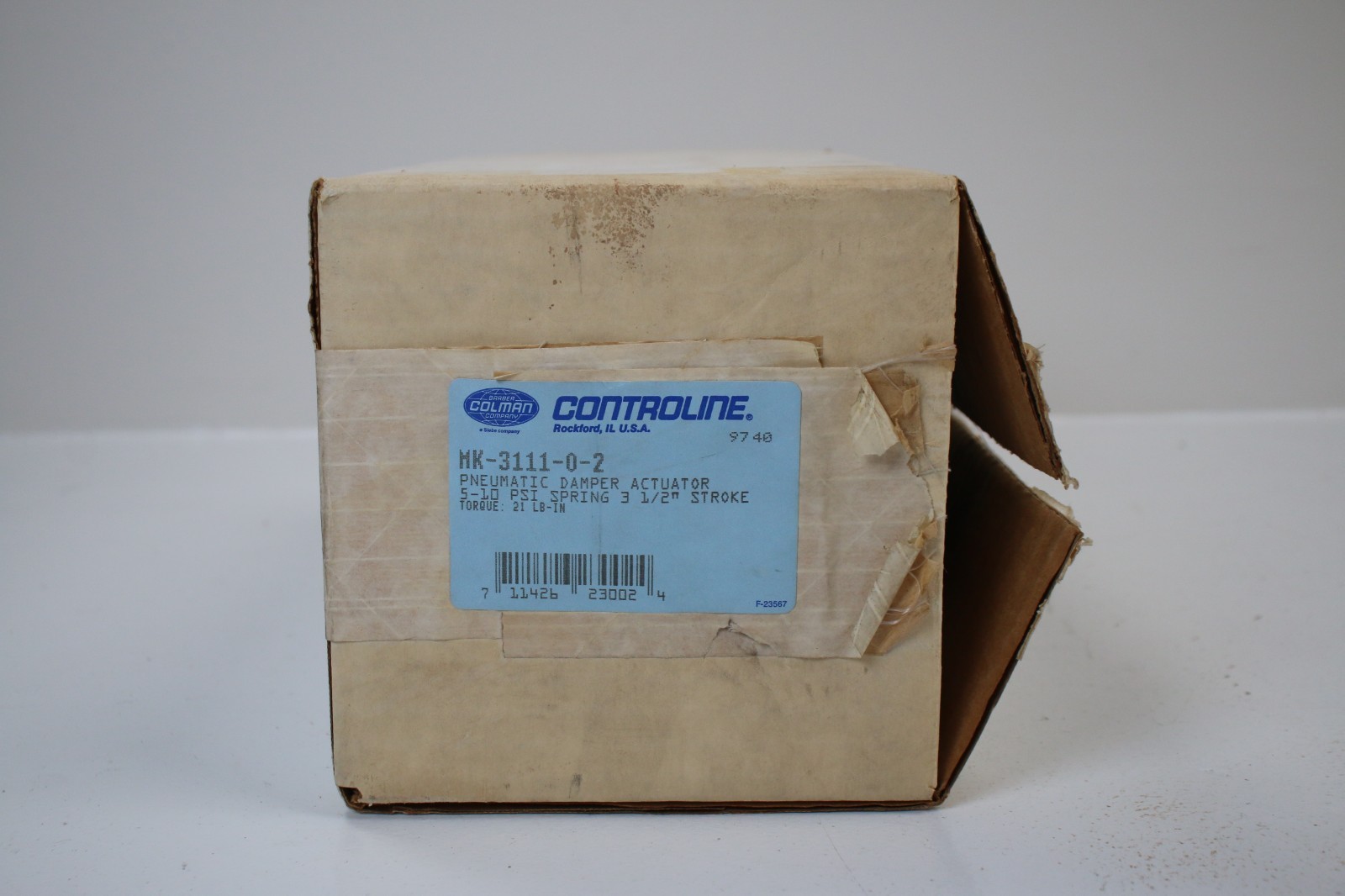 Barber Colman Controline Pneumatic Actuator MK-3111-0-2