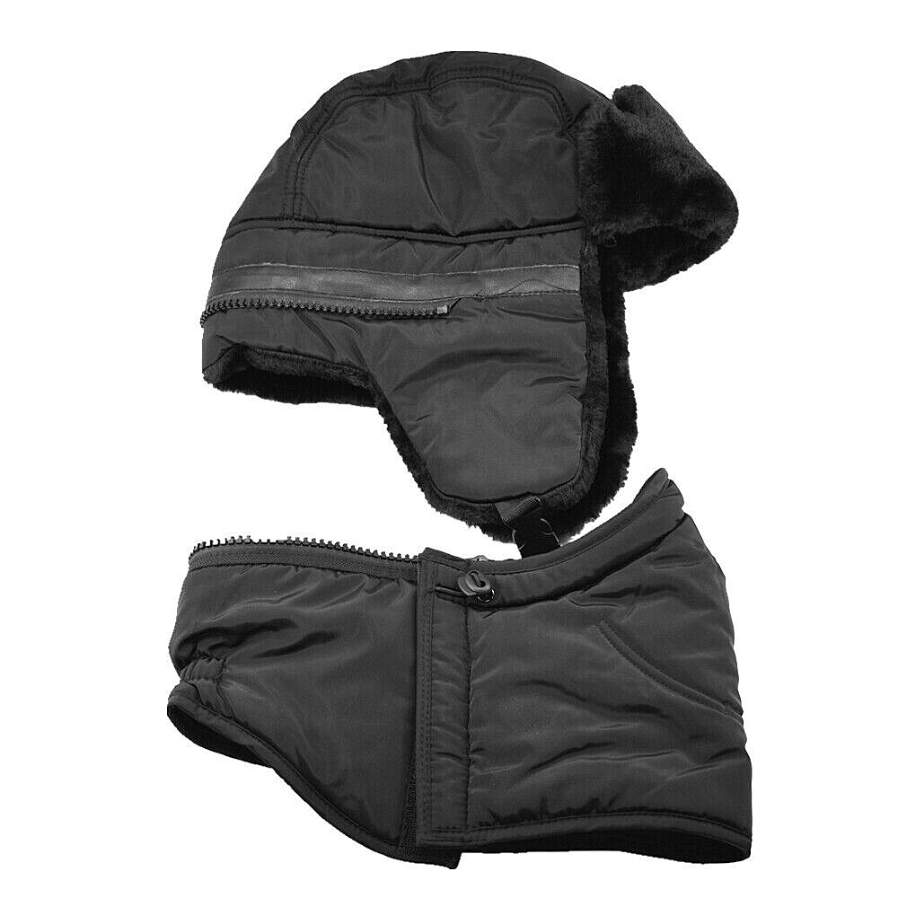Winter Thermal Trapper Outdoor Cap Aviator Russian Face Mask Thick Fur Ski Hat