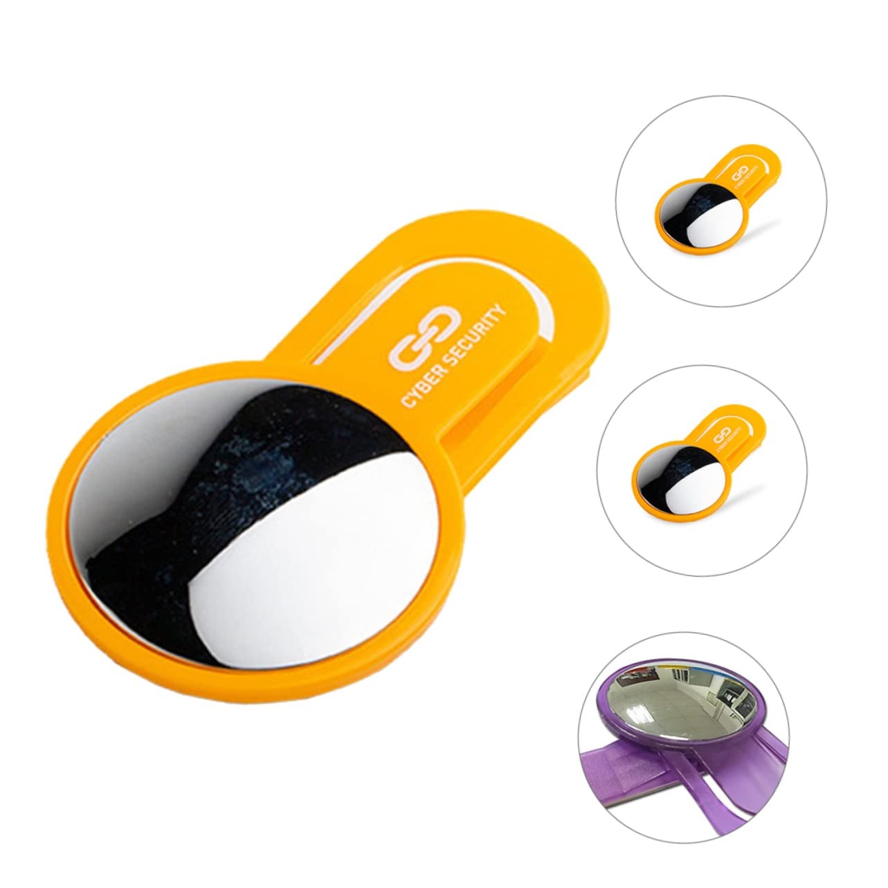 Mini Cubicle Mirror Clip on Rear View Security Mirror Safety Rear-View Monito...