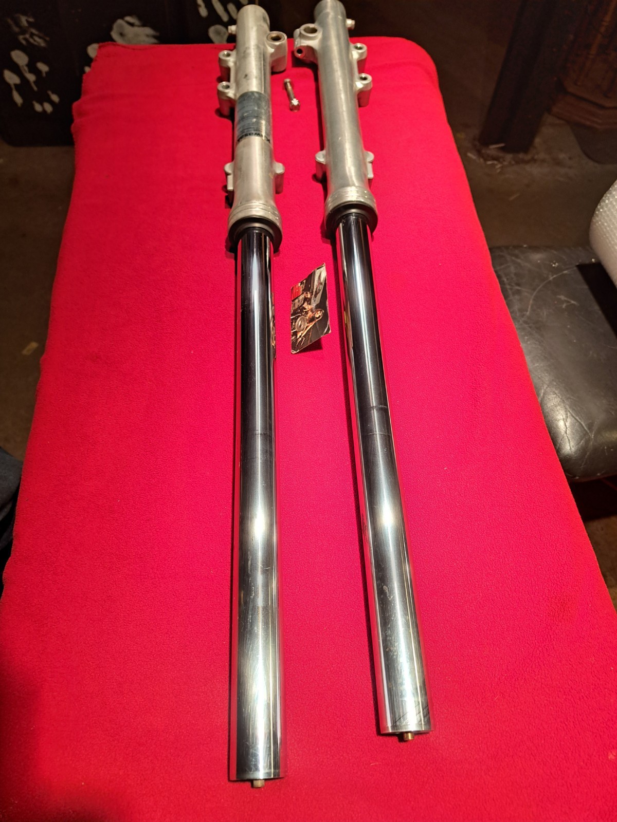 1985 Vulcan VN  700 A Vulcan 750 Forks Shocks Tubes Triple Tree - No Leaks OEM