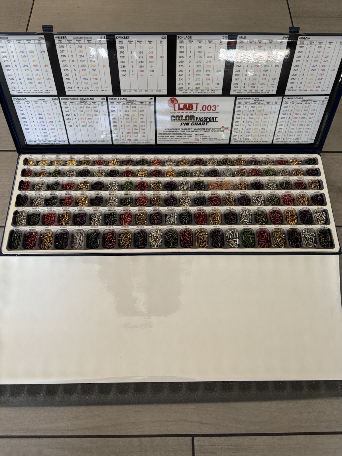 LAB .003 LPK003 Locksmith Pinning Kit Professional