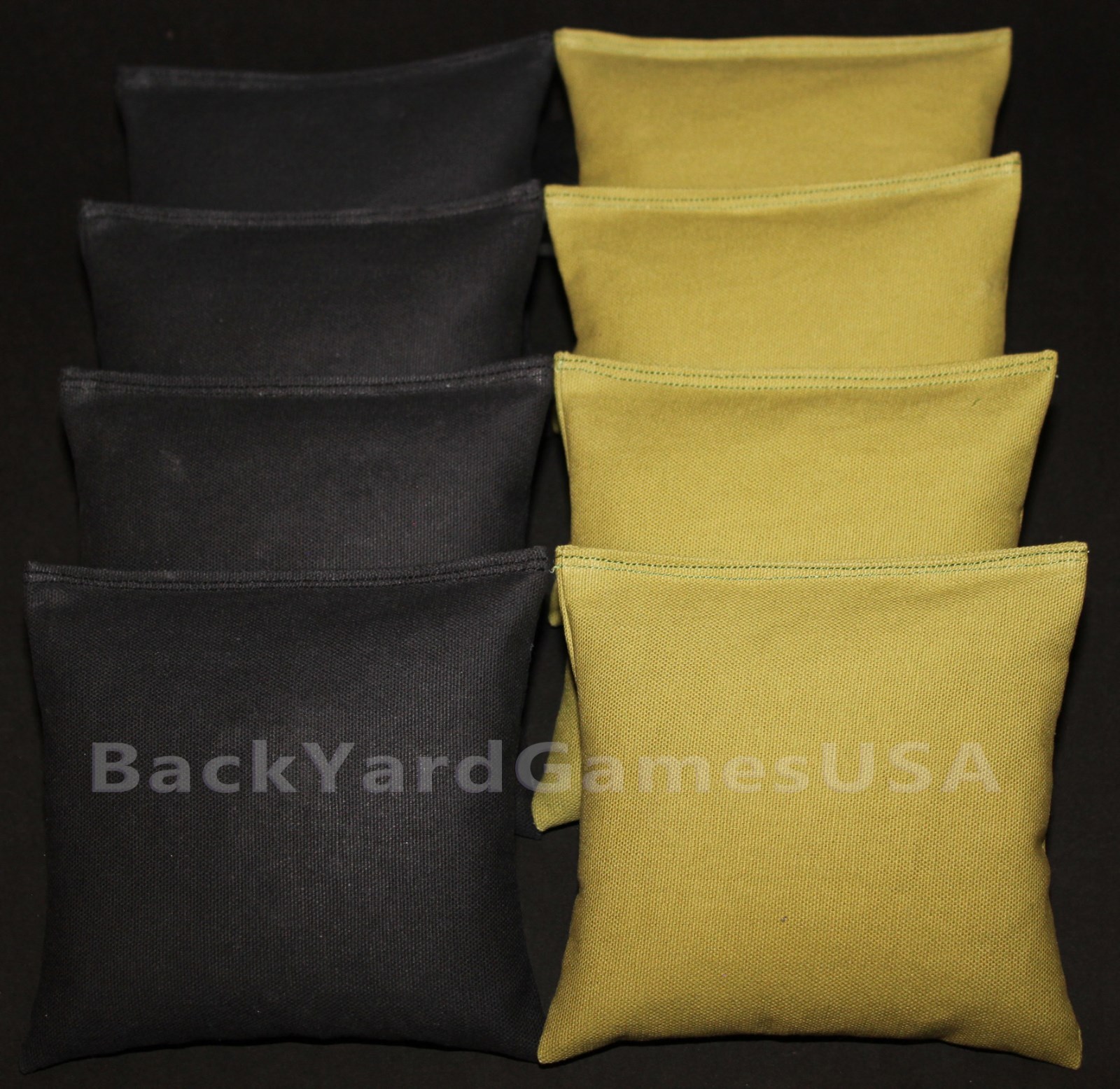 CORNHOLE BEAN BAGS Iowa Colorado UCF 4 Black 4 Gold Yellow ACA Reg Bags FREEShip