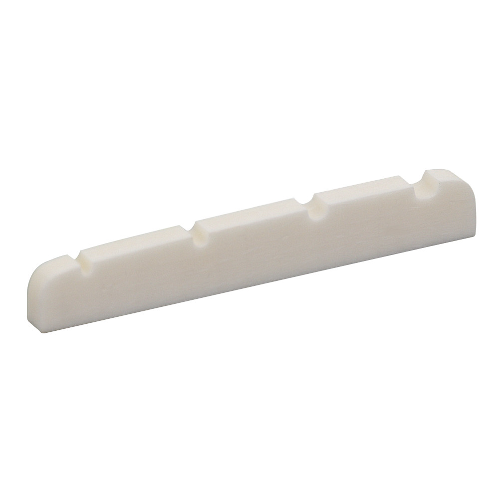 Pack of 2 Bass Slotted Flat Bottom Bone Nut 4 Strings Bass Nut 42mm*3mm*6.5mm