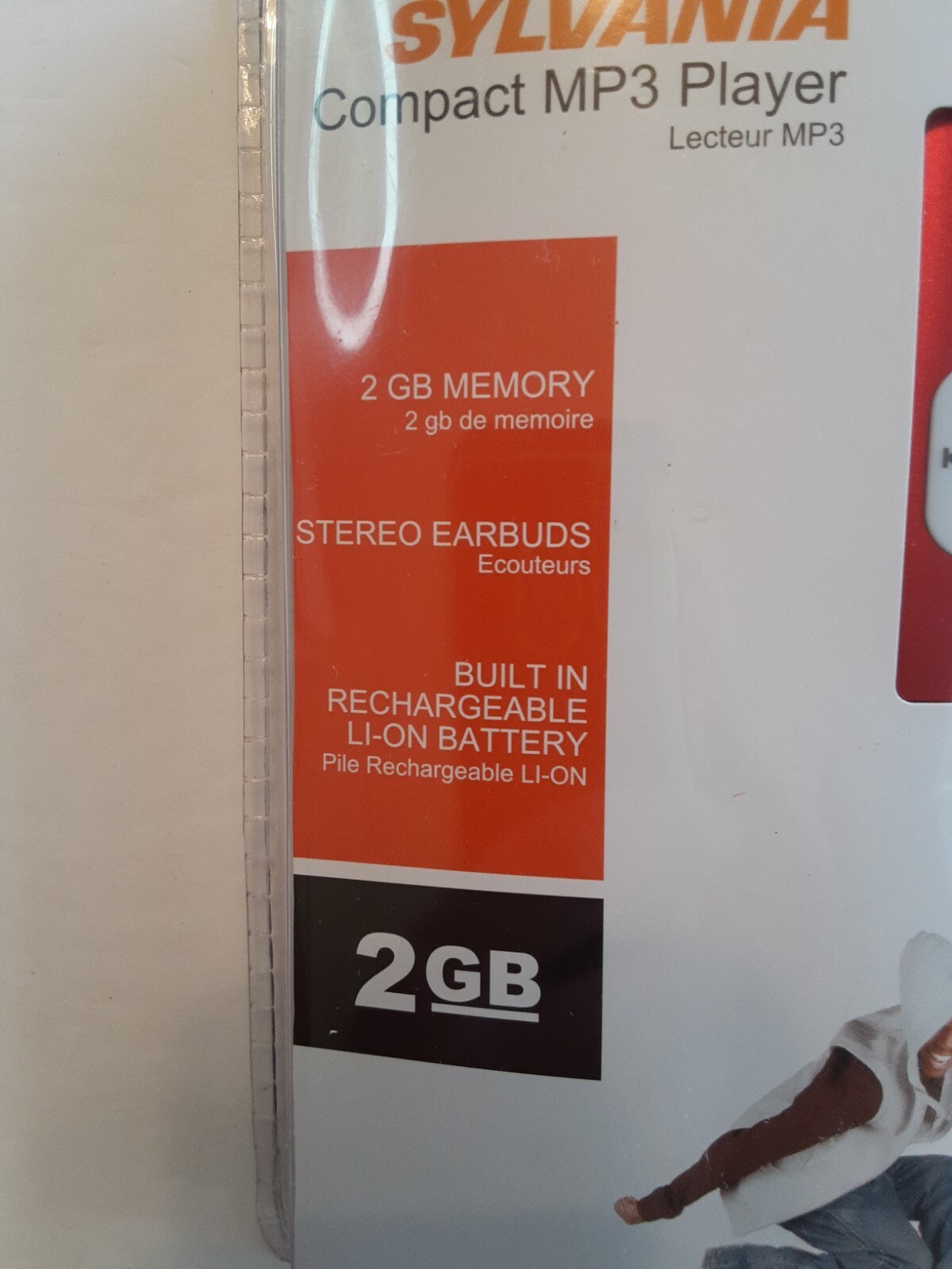 🌴 NEW! Sylvania 2GB Compact MP3 Player RED SMP2200D