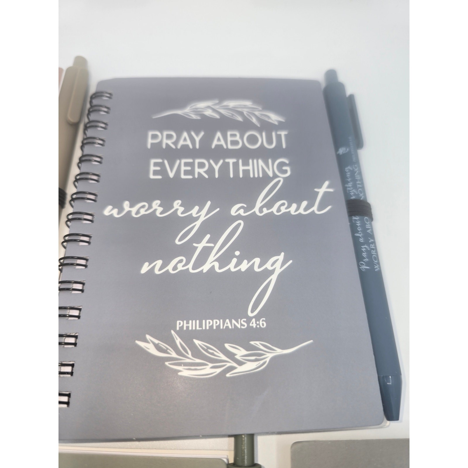 5-Pack of Inspirational Religious Notebooks & Matching Pen w/Scriptures