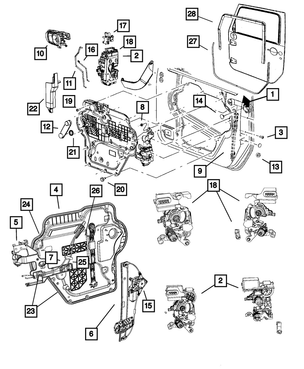 Genuine Mopar Inside Lock To Latch Cable Left 68089337AA