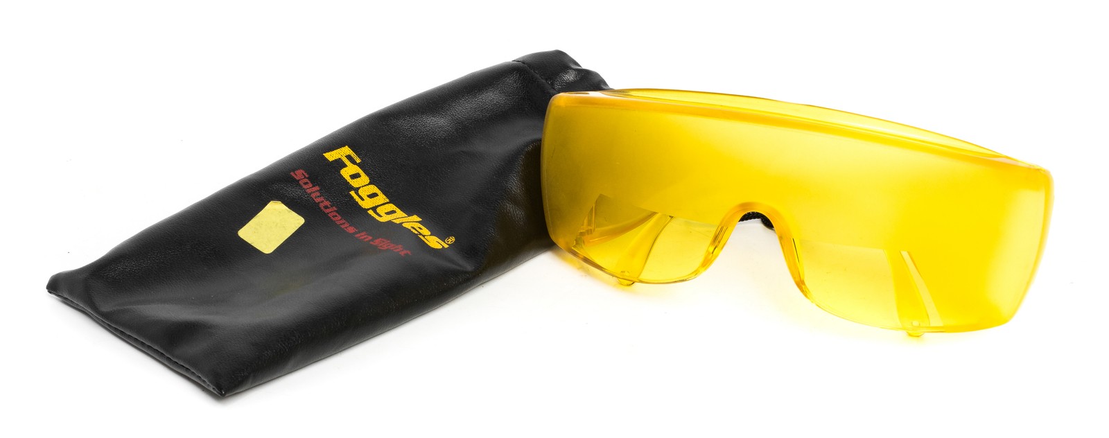 Foggles Brand Fog Simulating Flight Goggles Yellow Shade with Glasses Pouch