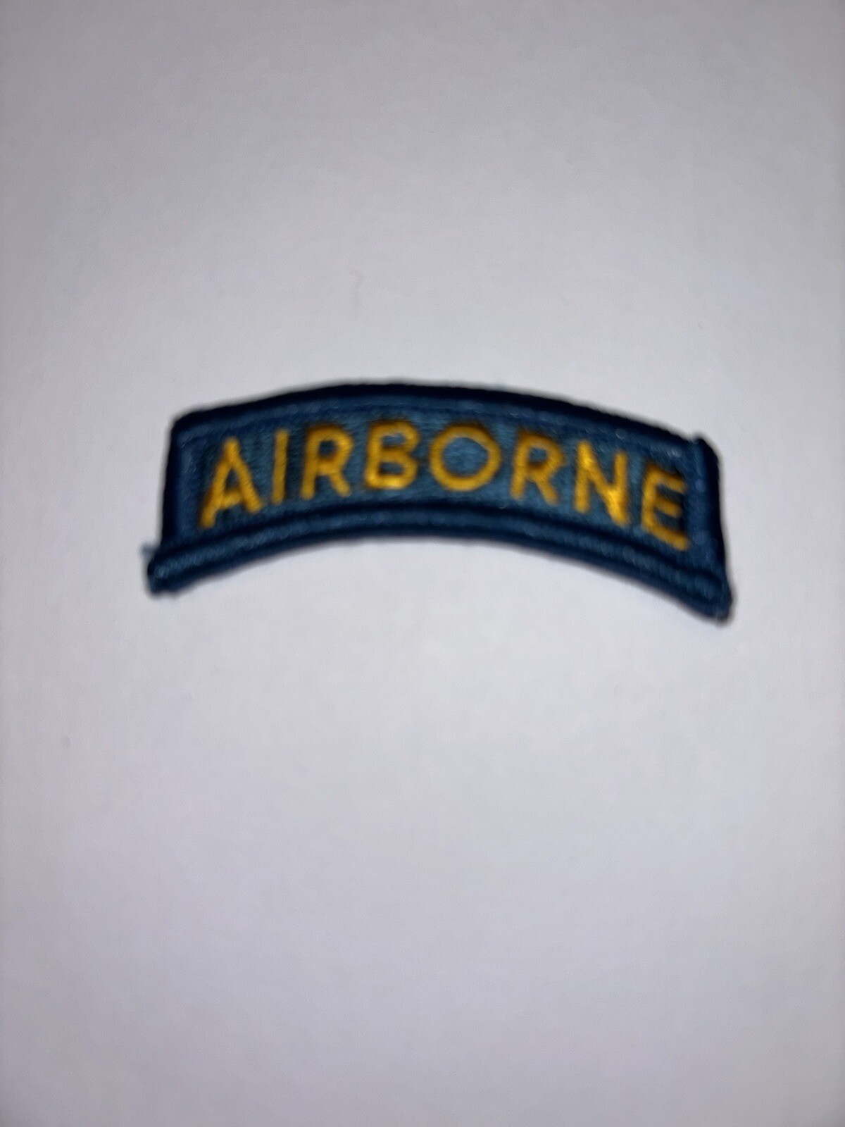 Airborne Tab Yellow & Teal U.S. Army Shoulder Patch Insignia