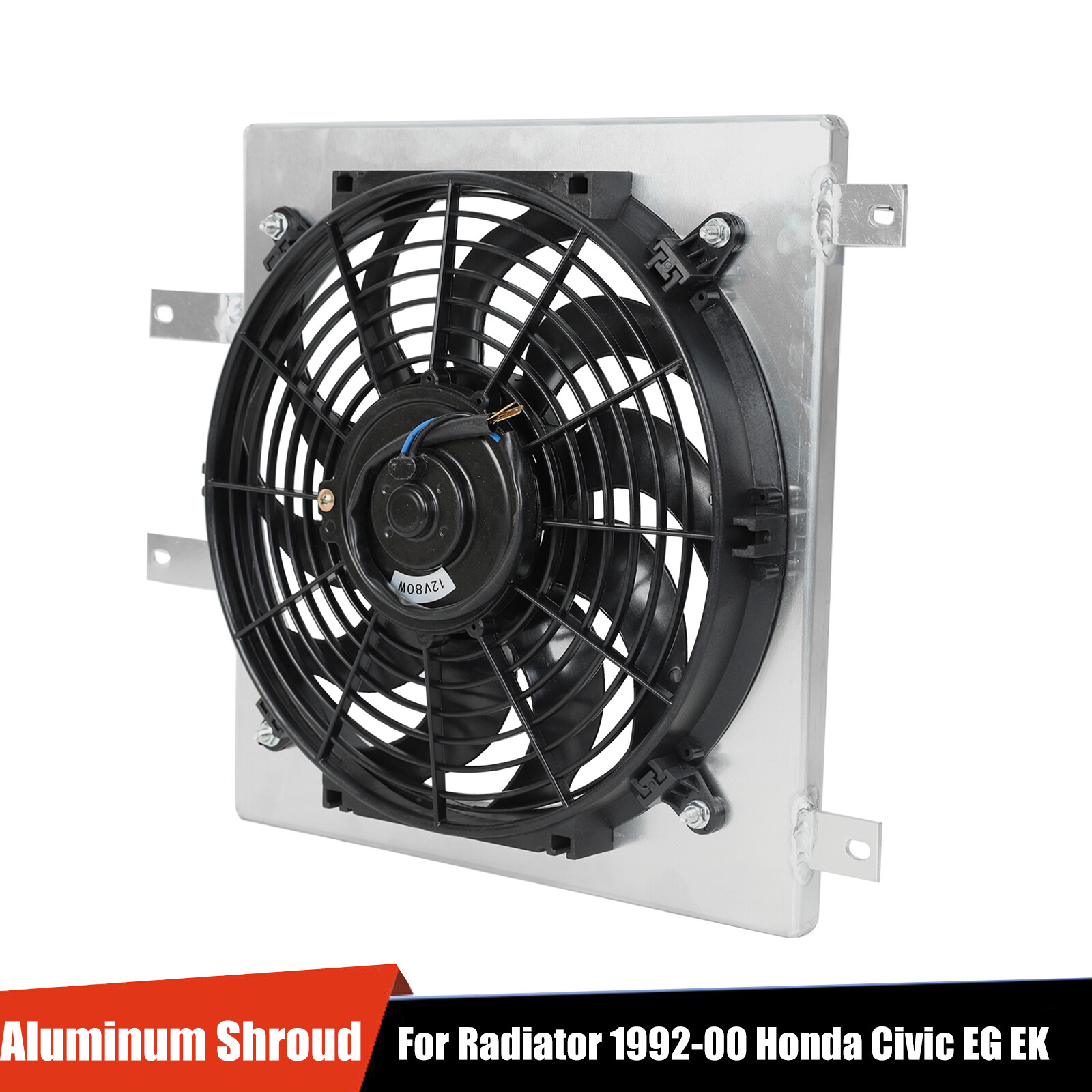 Aluminum Shroud 12" Fan For Radiator 1992-2000 Honda Civic EG EK EX DX Del Sol