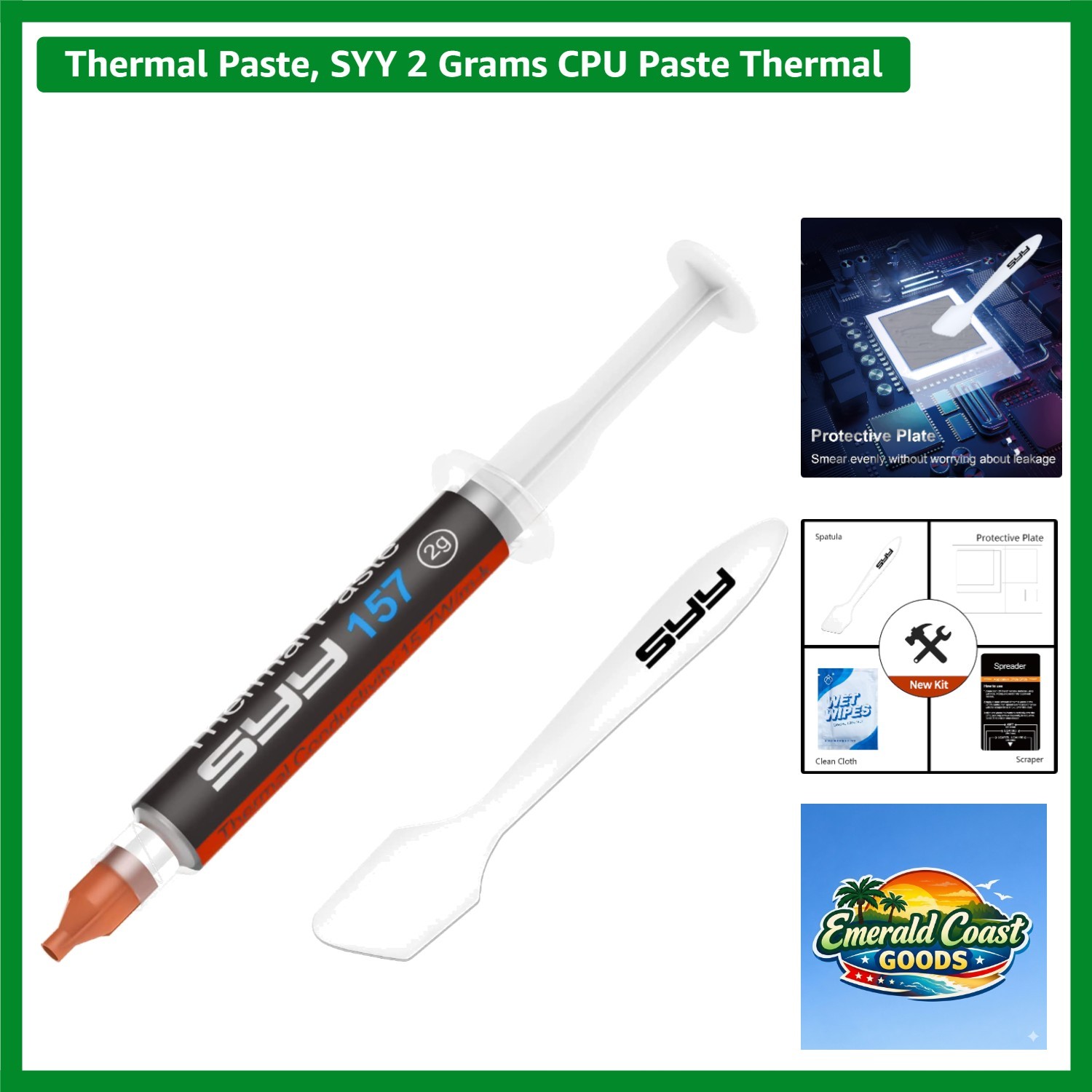 2g Non-Conductive Thermal Paste for Reliable CPU Performance - Easy Application