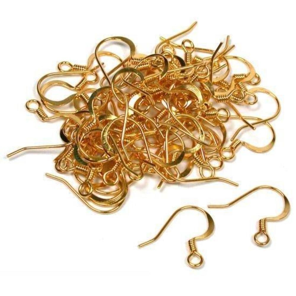 60 Gold Plated Shepherd Hook Earrings 22 Gauge