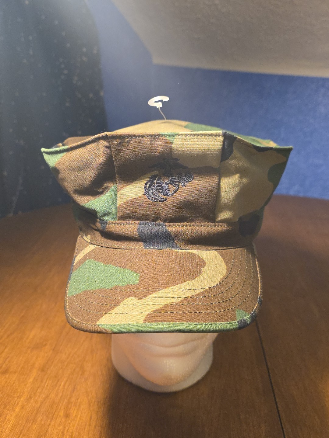Vanguard Tru-Spec Mililtary Camo 8 Point Cap/Hat Size 7 1/2 USMC Marines