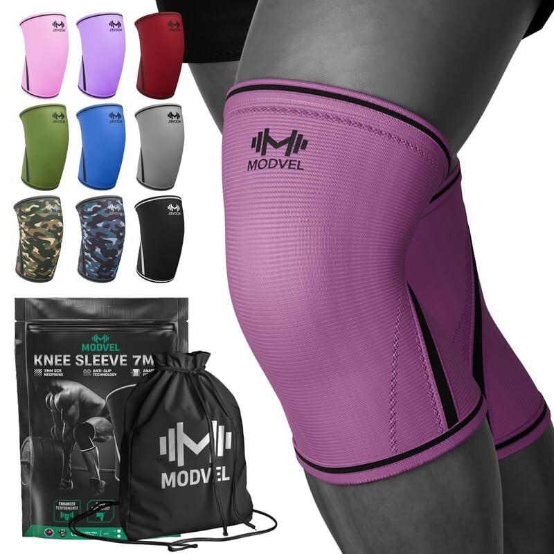 Modvel Knee Sleeves 7mm Strength for Weightlifting USPA IPL IWF USAW Approve
