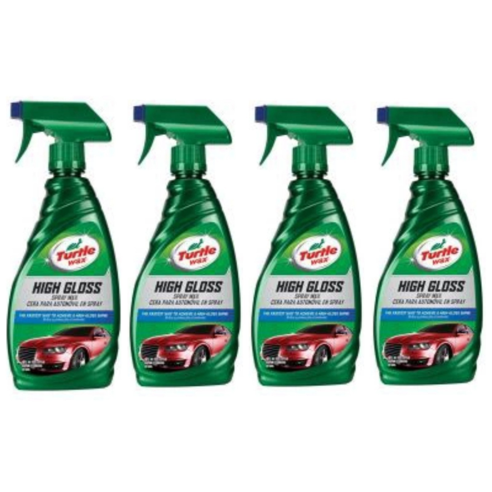 Turtle Wax High Gloss Spray Wax 16oz Lot of 4 Bottles Car Shine Polish Detail