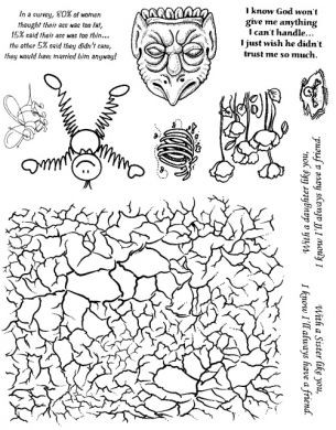 Unmounted Rubber Stamp Plate, Unmounted/Uncut Pink Rubber Stamps