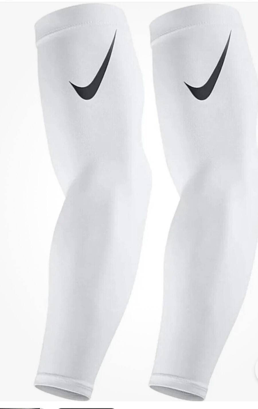 Nike Pro Dri Fit 3.0 Compression Football Arm Sleeves Men's Size L/XL White New