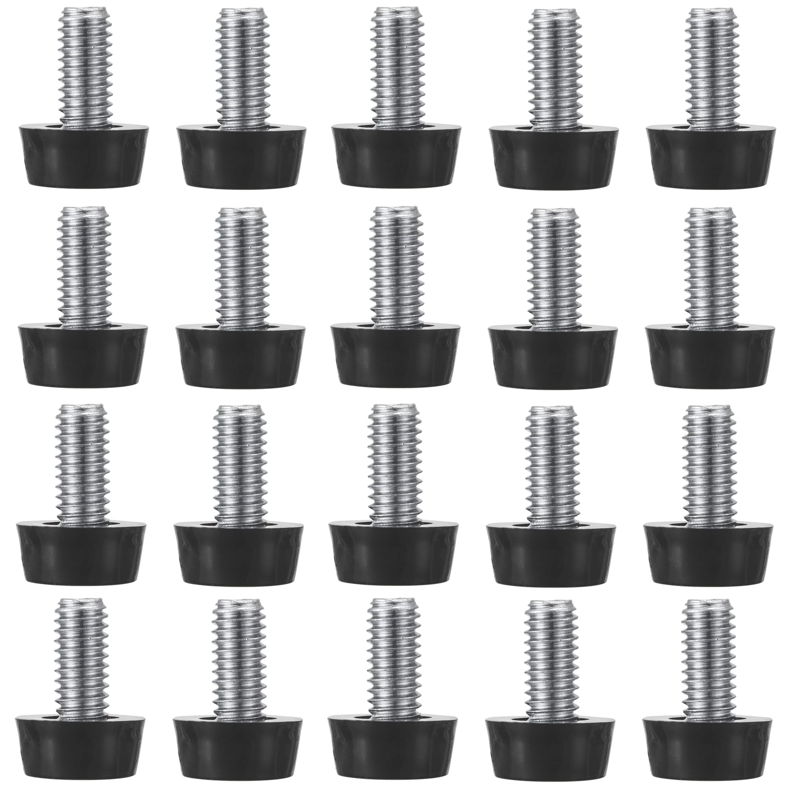 M8 Thread Adjustable Furniture Levelers Screw in Threaded 20 Pcs, Galvanized Ste