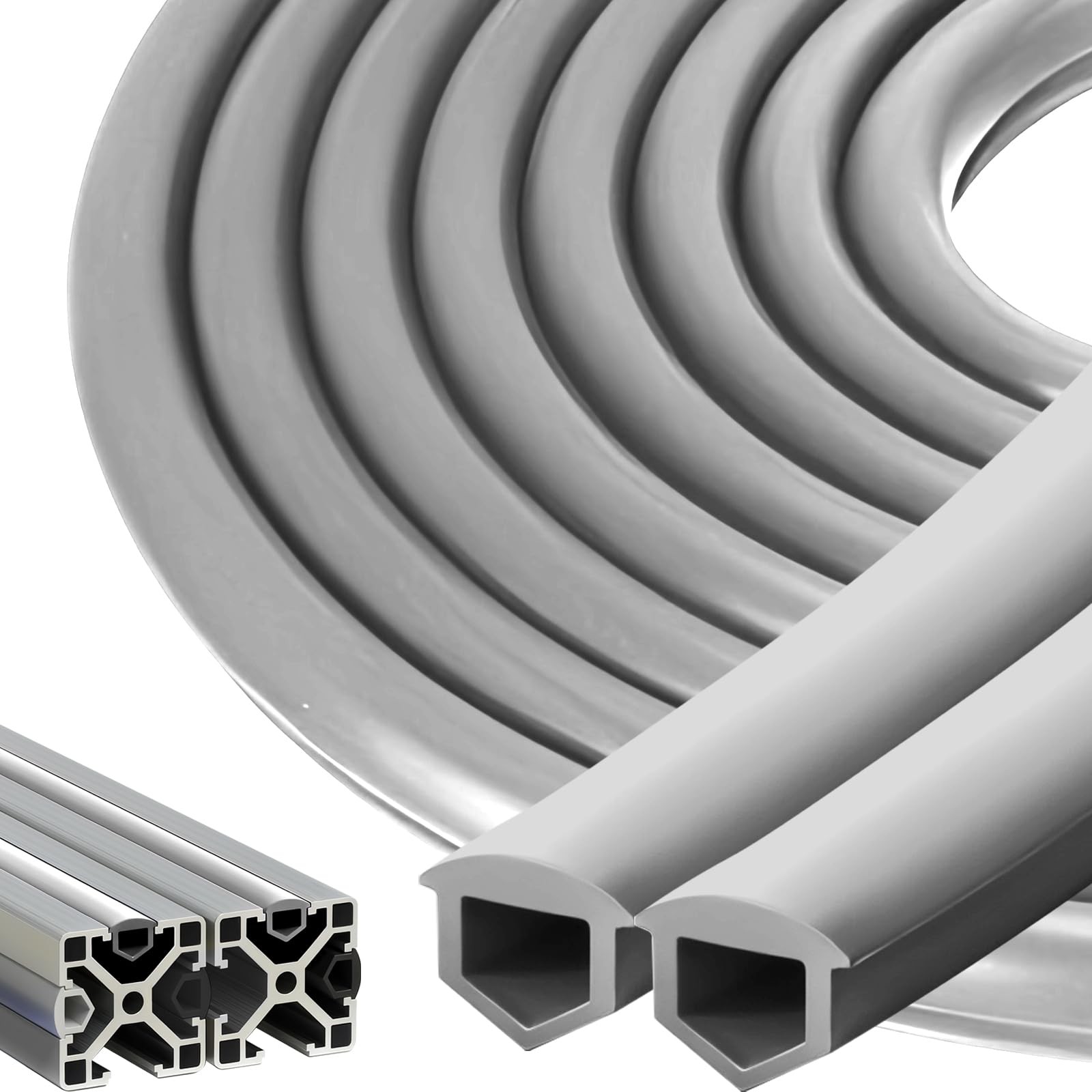12 Metres Aluminium Profile Edge Strip 20x20, 20x40 Groove 6 Aluminium Profile Accessories Dust Sc...