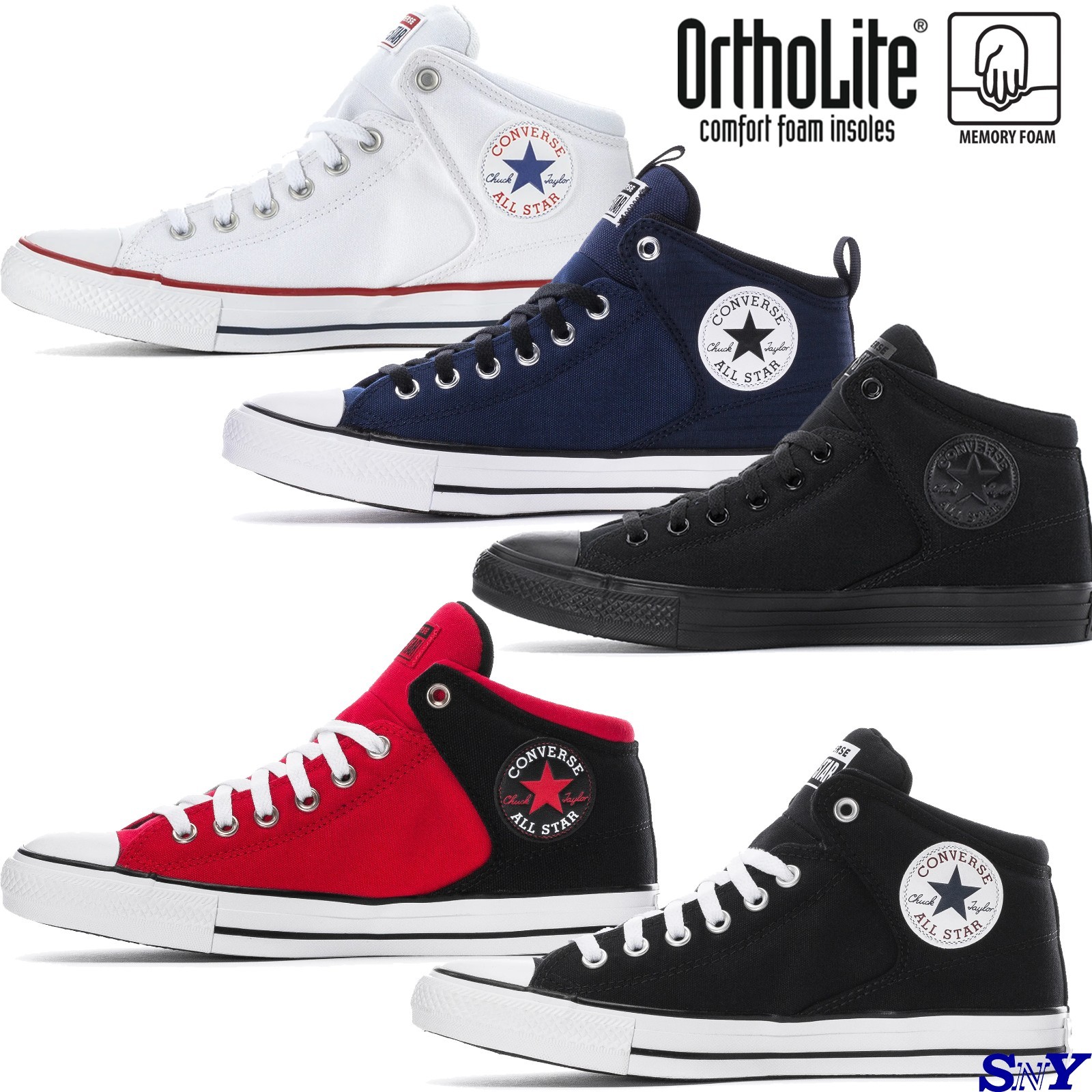 CONVERSE Men's Chuck Taylor All Star High Street Mid-Top Shoes Sneakers NEW NIB