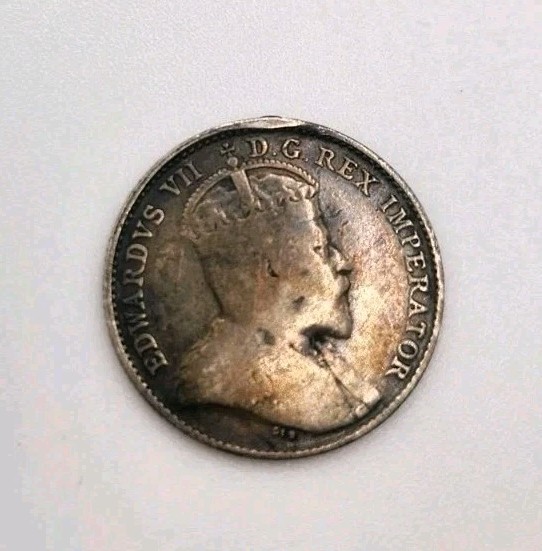 1902 Canada 5 Cents Silver Coin 5C Canadian Currency Ungraded Circulated