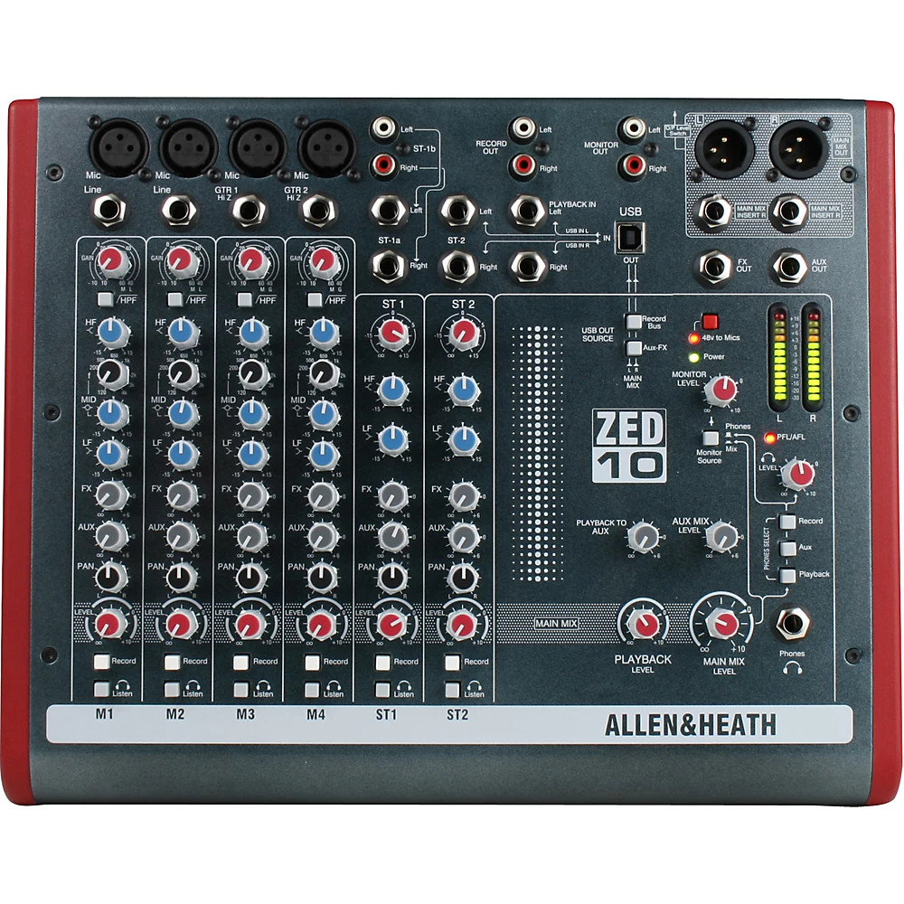Allen & Heath ZED10 10Channel USB Mixer Refurbished
