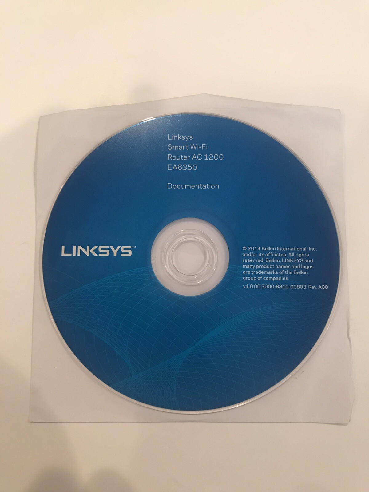 Linksys Smart Wi-fi Router AC 1200 EA6350 Documentation CD
