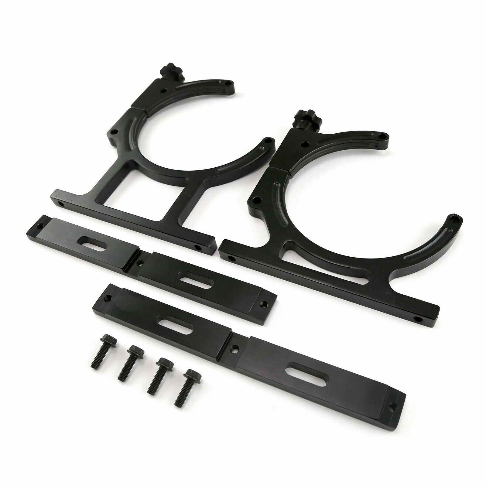 Speedmaster Nitrous Bottle Bracket PCE150.1003; Billet Bracket, Black, Alum 10lb