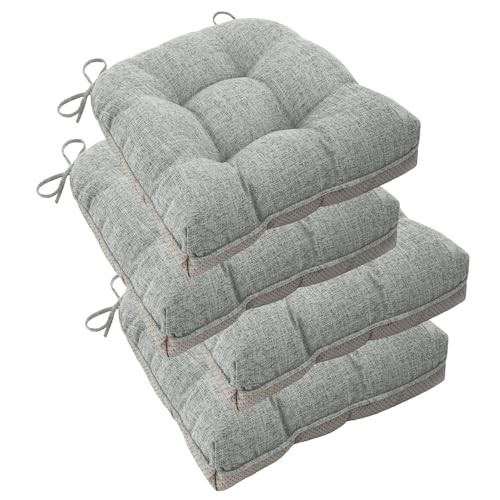 Chair Cushions for Dining Chairs 18" x 18" x 3" Set of 4 Grey | Non Light Grey