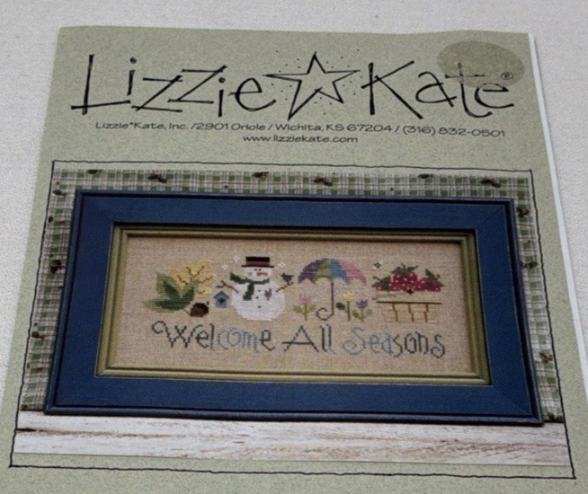 NEW Lizzie & Kate Cross Stitch WELCOME ALL SEASONS #089 + 4 Indiv Season Charts