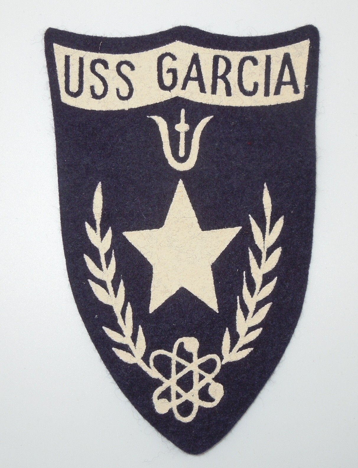 Original Vietnam - 60's US Navy USS Garcia FF-1040 Custom Wool Patch G1