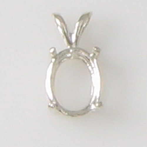 STERLING SILVER OVAL PENDANT .925 PRE-NOTCHED HANDMADE CPOVSS
