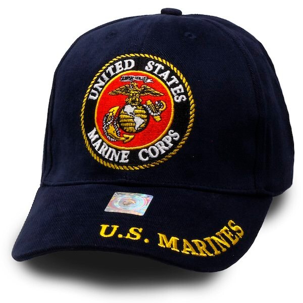 US Marine Corps Dark Blue Cover - USMC Hat - U.S. Marines Logo EGA Baseball Cap